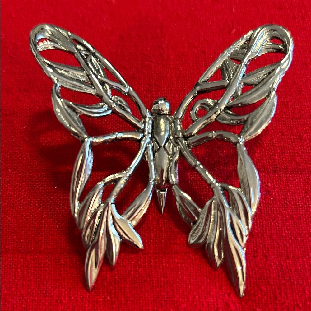 John Hardy Silver Filigree Butterfly Pin